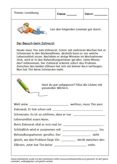 Kurzgeschichten 4 klasse leseverständnis : Text Lesen Und Fragen Beantworten 3 Klasse - kinderbilder ...