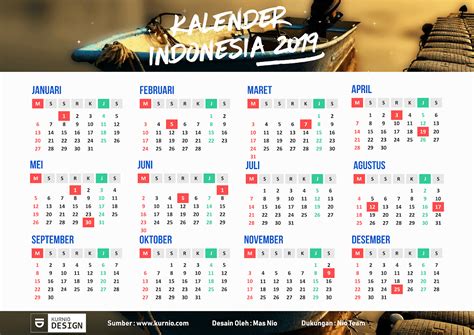 The above is the list of 2019 public holidays declared in indonesia which includes federal, regional government holidays and popular observances. Kalender Indonesia 2019 Vector Editable