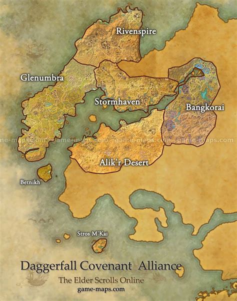 Daggerfall Covenant Alliance Map Eso Elder Scrolls Online Elder