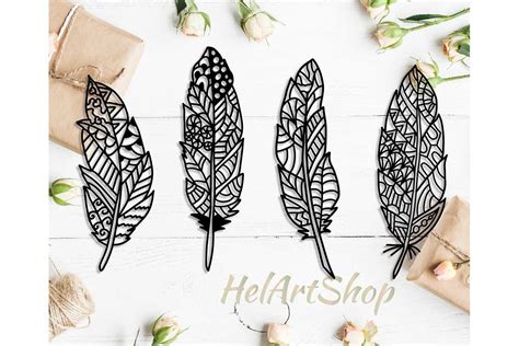 Zentangle Feather Feather Svg Feathers Svg 368030 Cut Files
