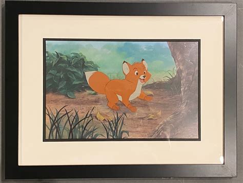 Original Walt Disney Production Cel From The Fox And The Hound Featuring Tod 1981