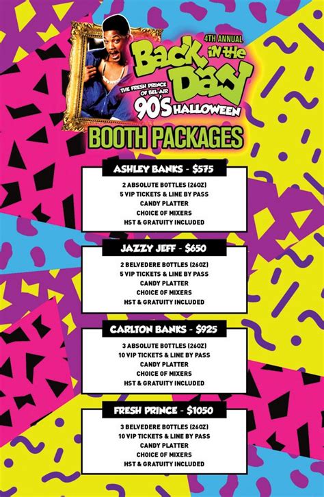 (only the first three episodes of season one). Fresh Prince of Bel-Air 90's Halloween @ 6 Degrees (Toronto)