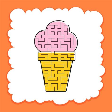Colored Labyrinth Is An Appetizing Ice Cream Kids Worksheets Activity
