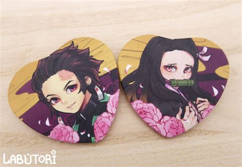 Kimetsu No Yaiba Heart Badges • Labutori