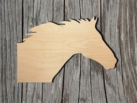 Horse Head Shape Multiple Sizes Laser Cut Unfinished Wood | Etsy