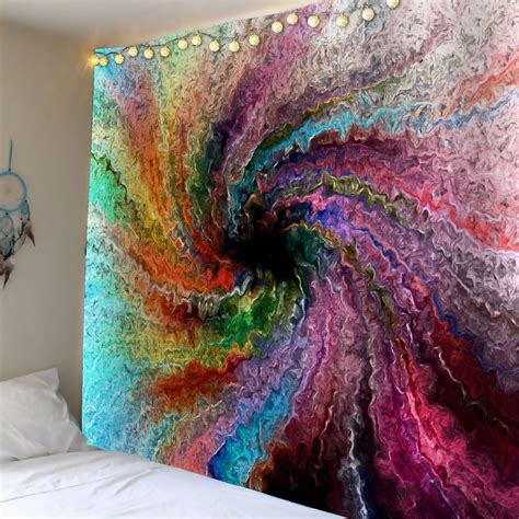 [17% OFF] 2021 Waterproof Psychedelic Vortex Print Wall Tapestry In