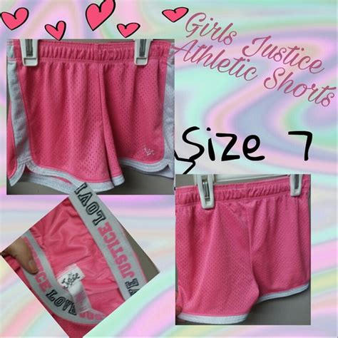 justice bottoms girls justice athletic style shorts size 7 poshmark