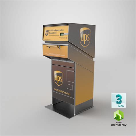 UPS Package Drop Box 3D Model $24 - .3ds .blend .c4d .fbx .max .ma .lxo