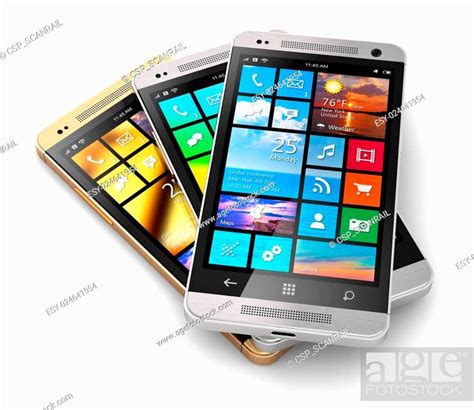 Modern Touchscreen Smartphones Stock Photo Picture And Low Budget