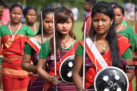 Image Of Assam Tribal People Celebrating Suwori Festival With Bihu