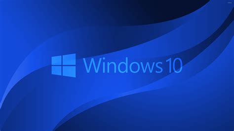 Windows 10 Logo Blue Wavy Lines Background Hd Windows 10 Wallpapers