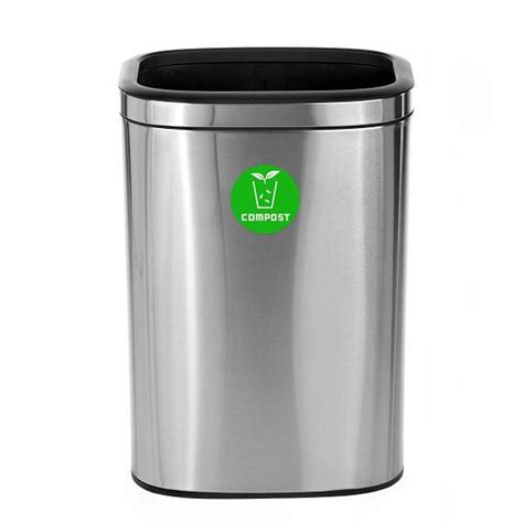 Alpine Industries Stainless Steel Indoor Trash Can 50 Gallon Hd Supply