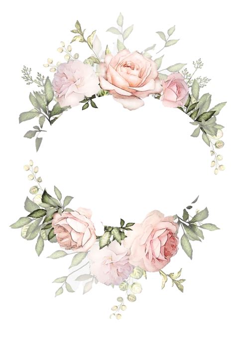 Watercolor Flower Border Png Floral Border Design Watercolor Hd Png