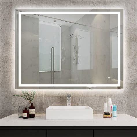 Sbagno 24 X 32 Inch Backlit Led Illuminated Bathroom Mirror And Additional Features