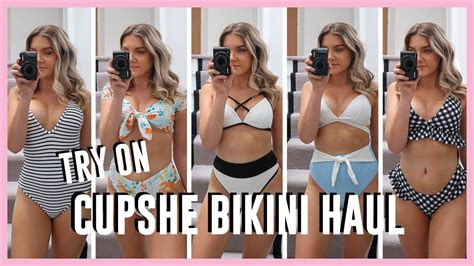 cupshe try on bikini haul and review summer 2020 youtube