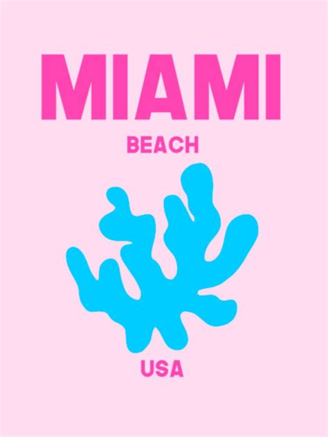Miami Beach Photographic Print By Morganicdesigns Preppy Wallpaper