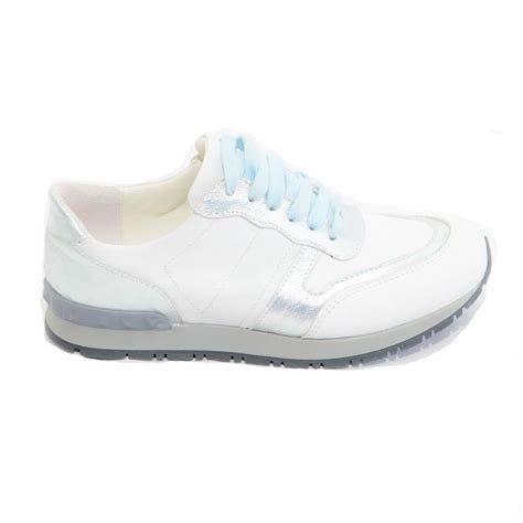 Pantofi Dama Sport 31 Alb Argintiu Din Piele Naturala Pret Mic 35