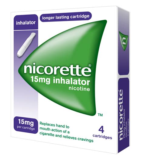 nicorette inhalator 15mg 4 cartridges stop smoking chemist direct
