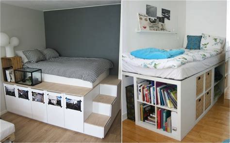 Man kann ganz einfach hochbetten kaufen! Hochbett selber bauen mit Ikea Möbeln - Betten mit Stauraum