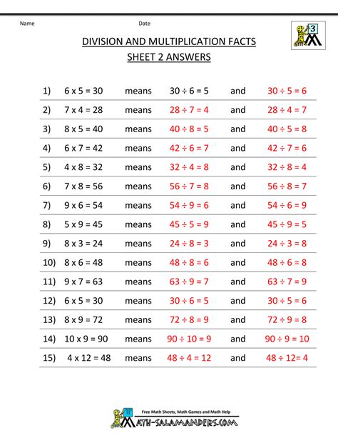 All the free third grade math sheets in this section are informed by the elementary math benchmarks for third grade. Printable Division Worksheets 3rd Grade