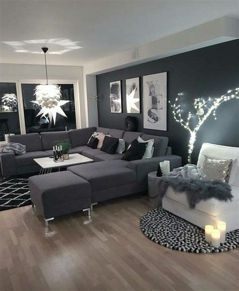 Most Amazing Black Living Room Decor Grey In 2020 Living Room Decor