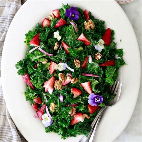Strawberry Kale Salad With Walnuts Yummy Mummy Kitchen