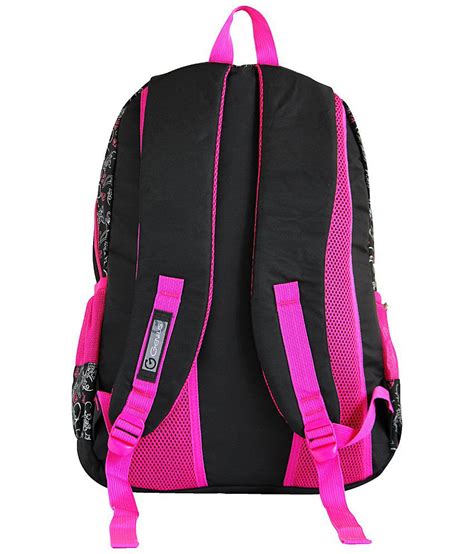 Genius Black And Pink Backpack With A Free Lunch Box Worth Rs 149 Buy