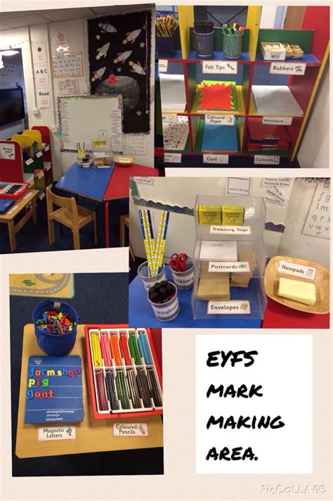 EYFS mark making area. | Eyfs classroom, Writing area, Early years
