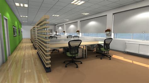 Modern Commercial Office Interior 3d Rendering Architizer