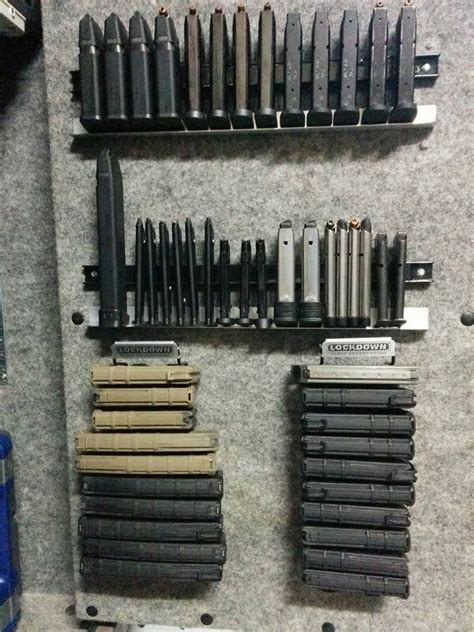 Magazine storage showing all 14. Pin on Magazine and Gun Mounting Magnets