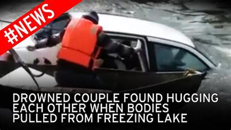 tragic couple who drowned found hugging each other when bodies pulled from freezing lake daily
