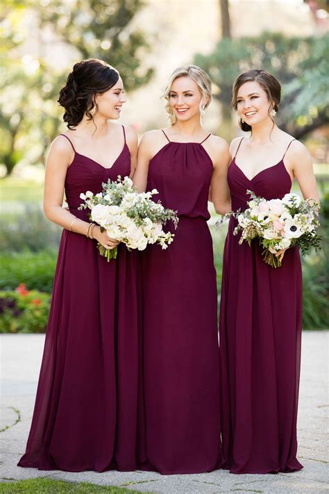 Rusty rose dresses blush dresses burgundy dresses green dresses cream dresses light blue dresses dark blue dresses. Trend We Love: Burgundy Bridesmaid Dresses