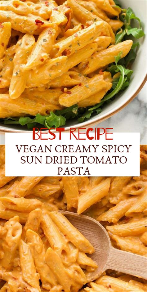 I like to serve this creamy sun dried tomato pasta hot like other creamy pastas but people i've given leftovers of this to said that it's just as nice at room temperature. VEGAN CREAMY SPICY SUN DRIED TOMATO PASTA #dinnerrecipe #food