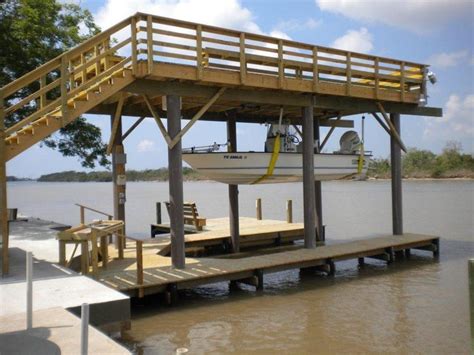 Arrington Tx Boat Liftdock Built With Pearson Pilings Lakefront