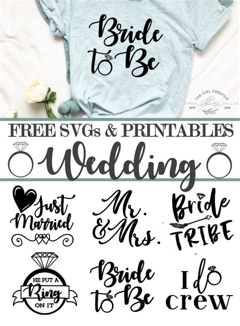 Free Wedding Svgs Printables And Clipart Cricut Wedding Cricut Free