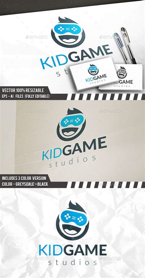 Kid Gamer Logo — Vector Eps Gaming Logo Retro Games Available Here