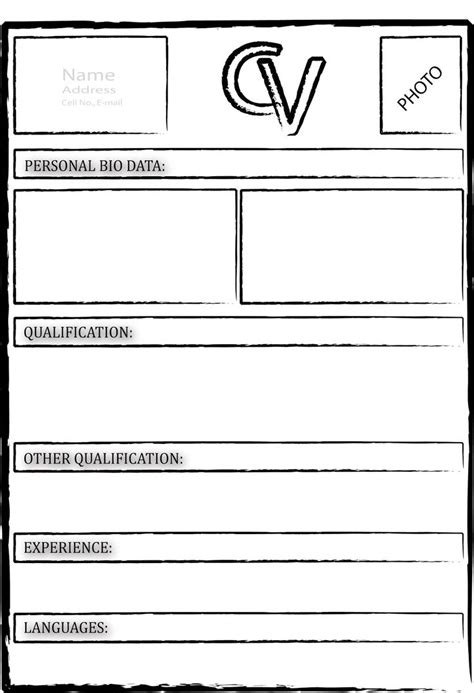 You can download this event planner resume sample for free at the bottom of this page. Empty Cv Template - Template with regard to Free Blank Cv ...