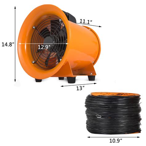 8 12 Inch Extractor Fan Blower Portable Duct Hose Utility High Rotation