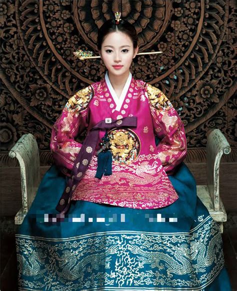 hanbok dress traditional korean ceremony costume dangui korean royal costume buy at the price