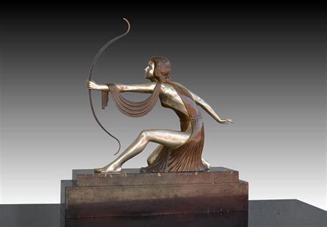 Fr Z Kovats Bronze Lady Archer Art Deco Sculptures Bronze