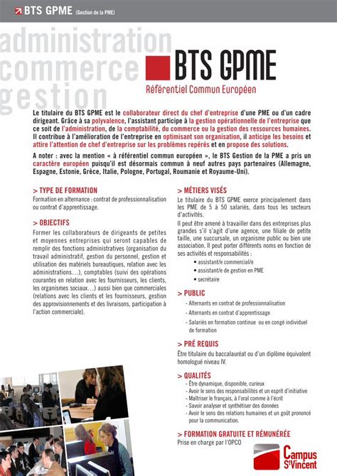 PDF BTS GPME Gestion De La PME Formation En Alternance DOKUMEN TIPS
