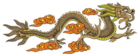 Chinese Dragon Flying In The Sky — Stock Vector © Ensiferum 2133844