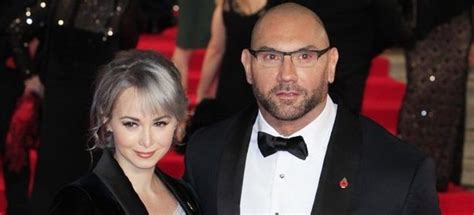Dave Bautista Wife Us Actor Cast Member Dave Bautista R And Wife