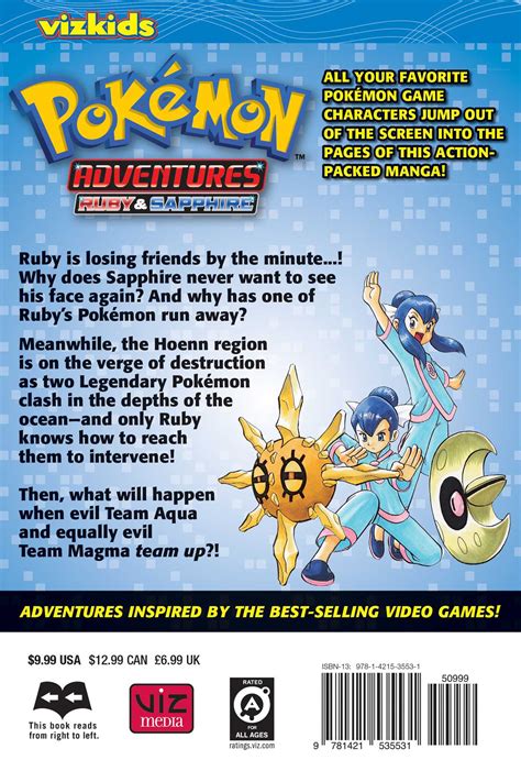 Pokémon Adventures Ruby and Sapphire Vol Book by Hidenori Kusaka Satoshi Yamamoto