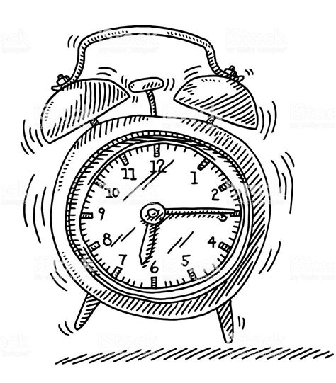 Check spelling or type a new query. Hand-drawn vector drawing of a Ringing Alarm Clock. Black ...