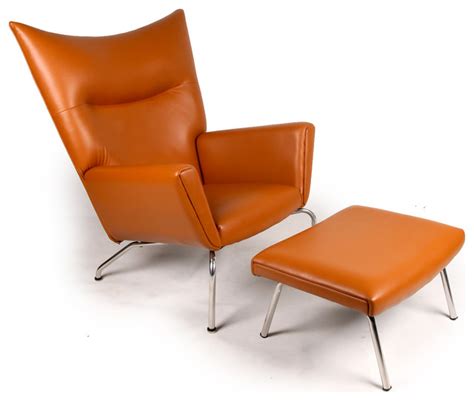 Check out our leather butterfly chair selection for the very best in unique or custom, handmade pieces from our chairs & ottomans shops. Kardiel Modern Wing Chair and Ottoman, Caramel Aniline ...