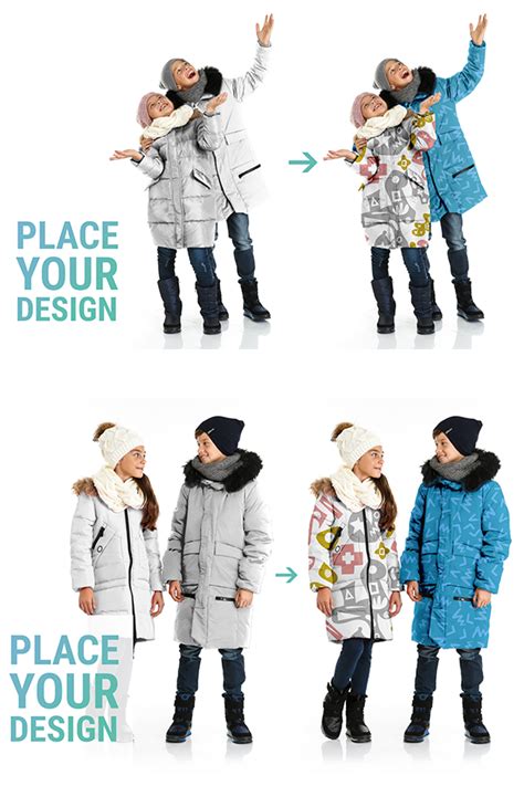 Download Kid winter jackets mockup bundle psd files you can ...