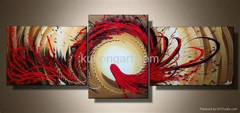 Canvas Art Abstract Group Oil Paintings With Stretched Frame Kla3