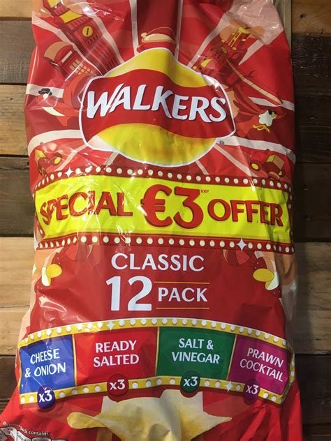 24x Walkers Classic Variety Crisps 2 Packs Of 12x25g And Low Price