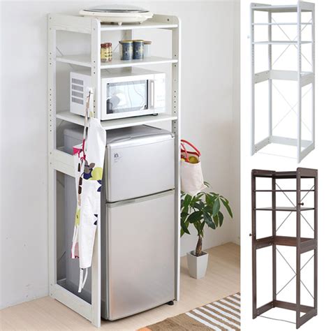 Microwave refrigerator cabinet for dorm room. Rack refrigerator top rack kitchen shelves （ range stand ...